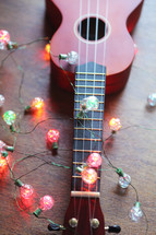 ukulele and lights