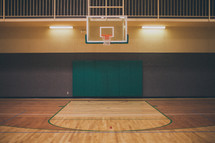 basketball in a gymnasium 