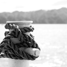 rope on a dock 