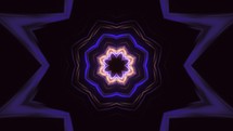 Seamless Looping Kaleidoscope Neon Flower - Animation
