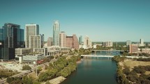 Downtown Austin buildings and river 