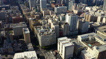 Aerial of downtown Los Angeles. 