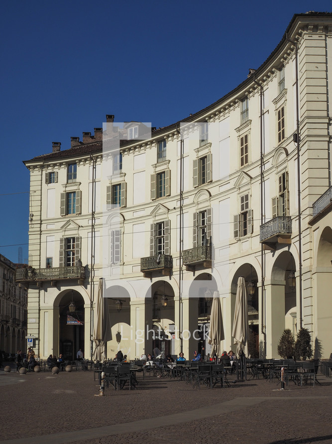 TURIN, ITALY - CIRCA JANUARY 2017: Piazza Vittorio Emanuele II square
