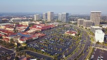 Aerial view of Orange County’s fashion Island shopping center.