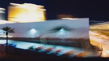 Las Vegas monorail at night 