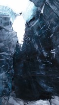 Narrow Glacier Iced Creeks In Iceland