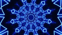 Blue and purple starburst with black background Kaleidoscope pattern VJ loop 4k Relaxing Ambient Meditation visuals	