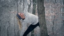 yoga in the snow 