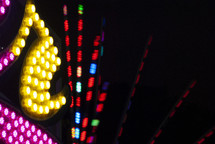 amusement park lights at night 