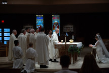 Catholic Eucharist at a wedding 