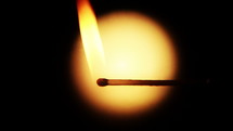 A match stick self ignites and burns out.