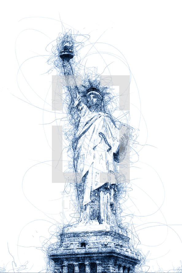 statue of Liberty doodle 