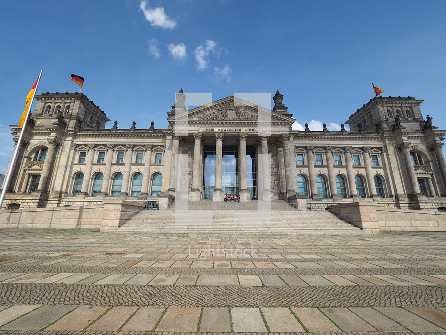 BERLIN, GERMANY - CIRCA JUNE 2016: Reichstag houses of parliament