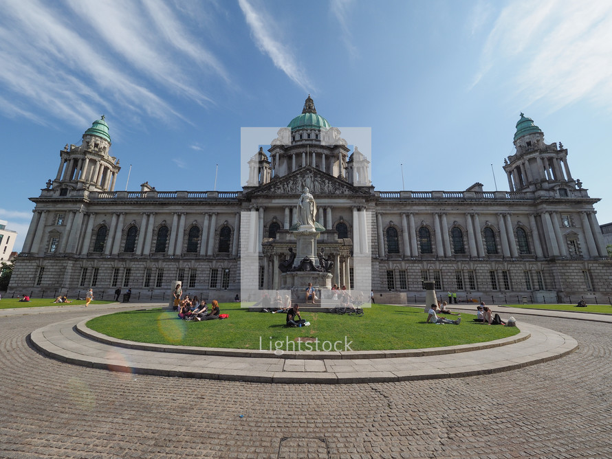 BELFAST, UK - CIRCA JUNE 2018: The Belfast City Hall