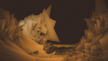 dark mountains abstract digital art 