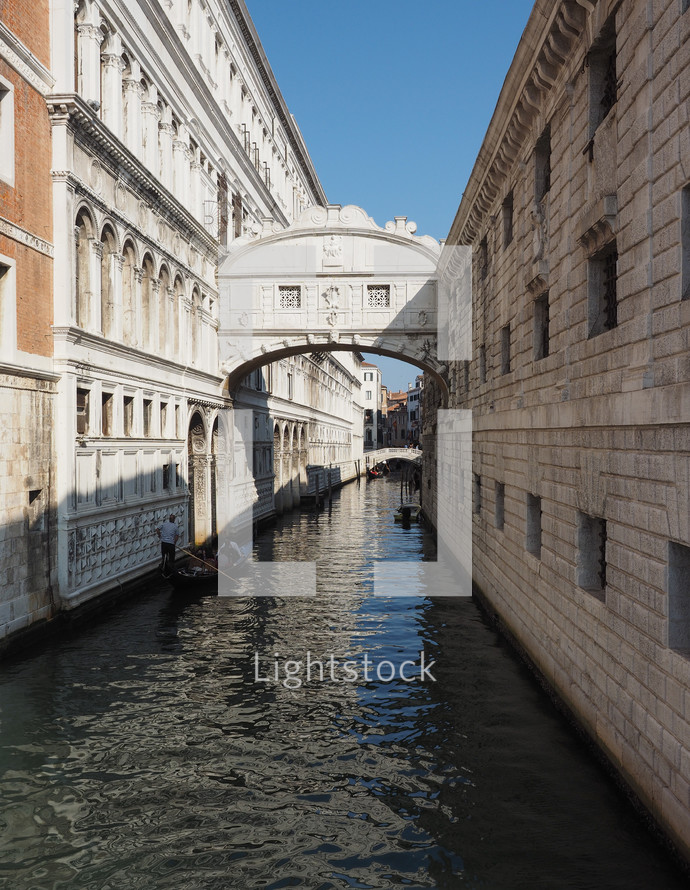 VENICE, ITALY - CIRCA SEPTEMBER 2016: Ponte dei Sospiri (meaning Bridge of Sighs)