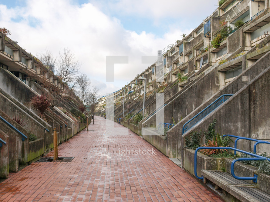 LONDON, UK - MARCH 04, 2009: The Alexandra Road estate designed in 1968 by Neave Brown