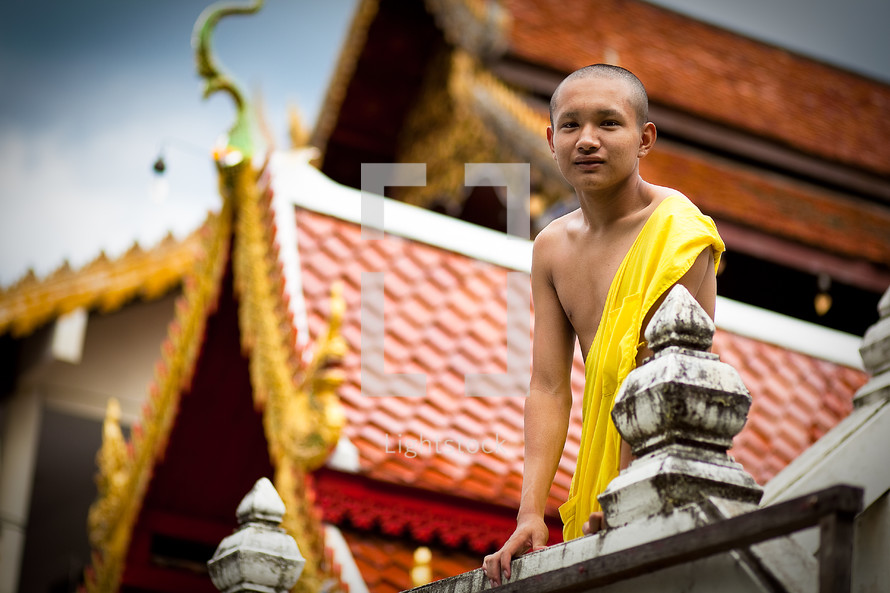 Buddhist monk at Temple