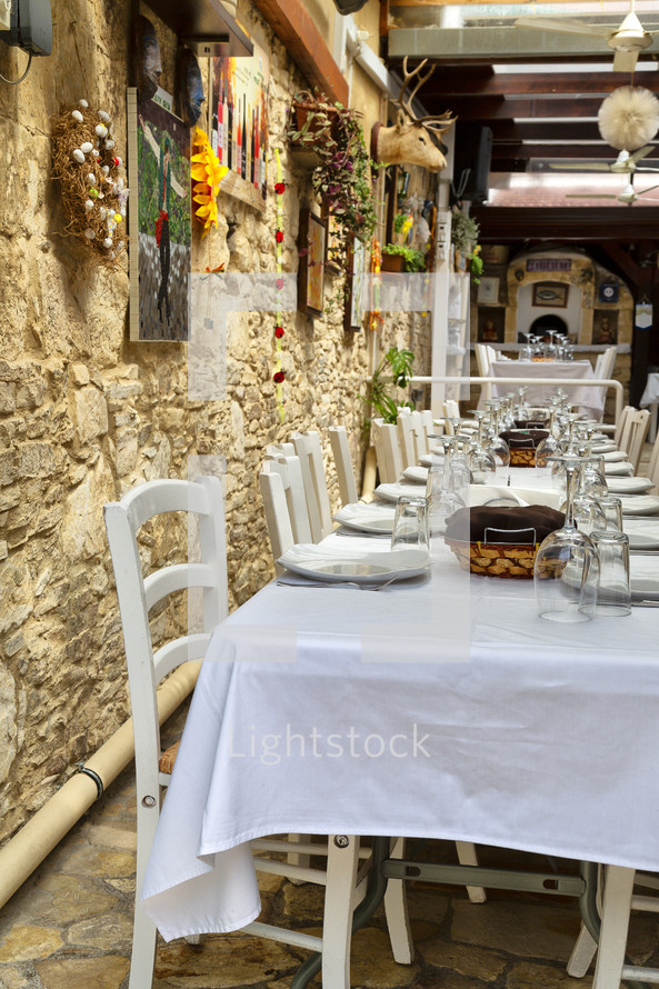 table settings at an elegant restaurant 