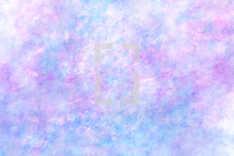 loosely painted pink and blue with white abstract background