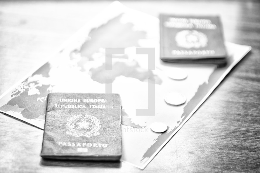 passports and world map 