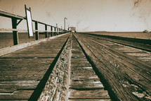 old wood beach boardwalk 