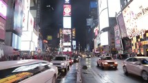 time-lapse of Times Square at night 