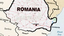 Animated map of Romania.