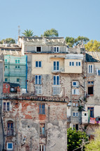 old building fronts in Korsika 