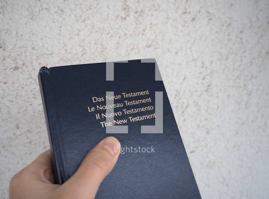 Multilingual New Testament written in German French Italian and English