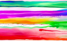 colorful horizontal bands of watercolor on white paper, created with AI input