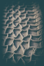 tire tracks in sand 