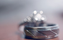 Couple's wedding rings.