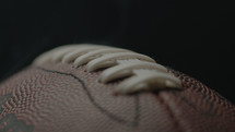 Dramatic, cinematic macro texture shots of a football