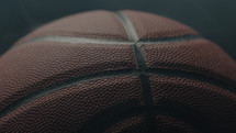 Dramatic, cinematic macro texture shots of a basketball