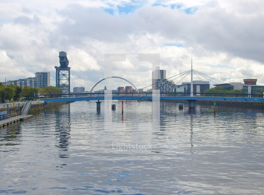The River Clyde in Glasgow city, Scotland