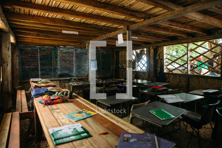 a one room school in Matiu Village