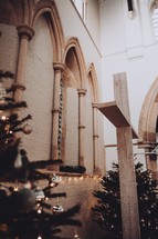 Christmas decor in a church 