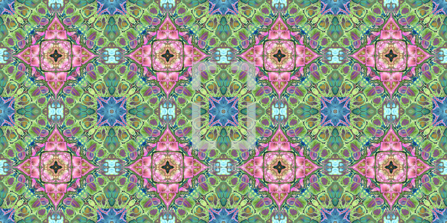 pink, green and blue tile pattern, repeatable design