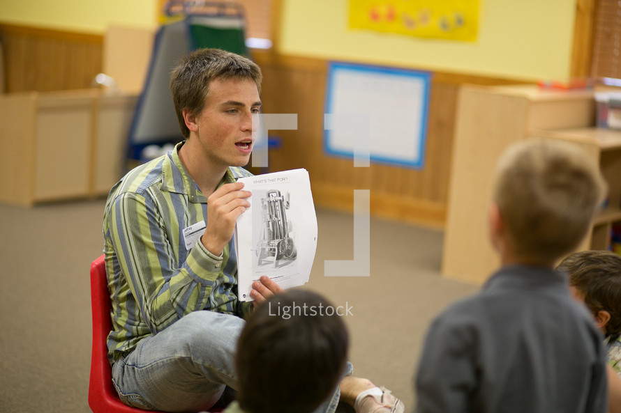 man leading a children's ministry