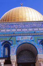 Gold dome on the Dome of the rock 