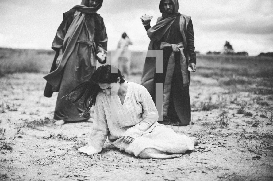 woman being stoned