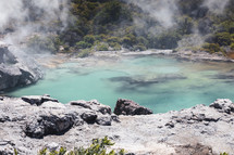 steam at Inferno Crater Waimangu swimming hole 
