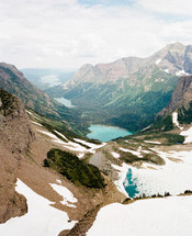 turquoise mountain lake 