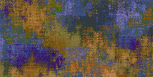 painted canvas texture in gold, purple, blue, gray, green, orange, brown, tan, khaki