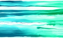 blue to green horizontal watercolor streaks on white paper, created with AI input