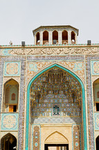 an ornately decorated mosque in Iran 
