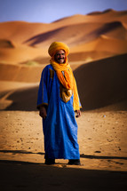 man standing in the desert 