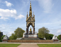 Albert Memorial in Kensington gardens, London, UK
