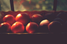 fresh tomatoes and peaches 